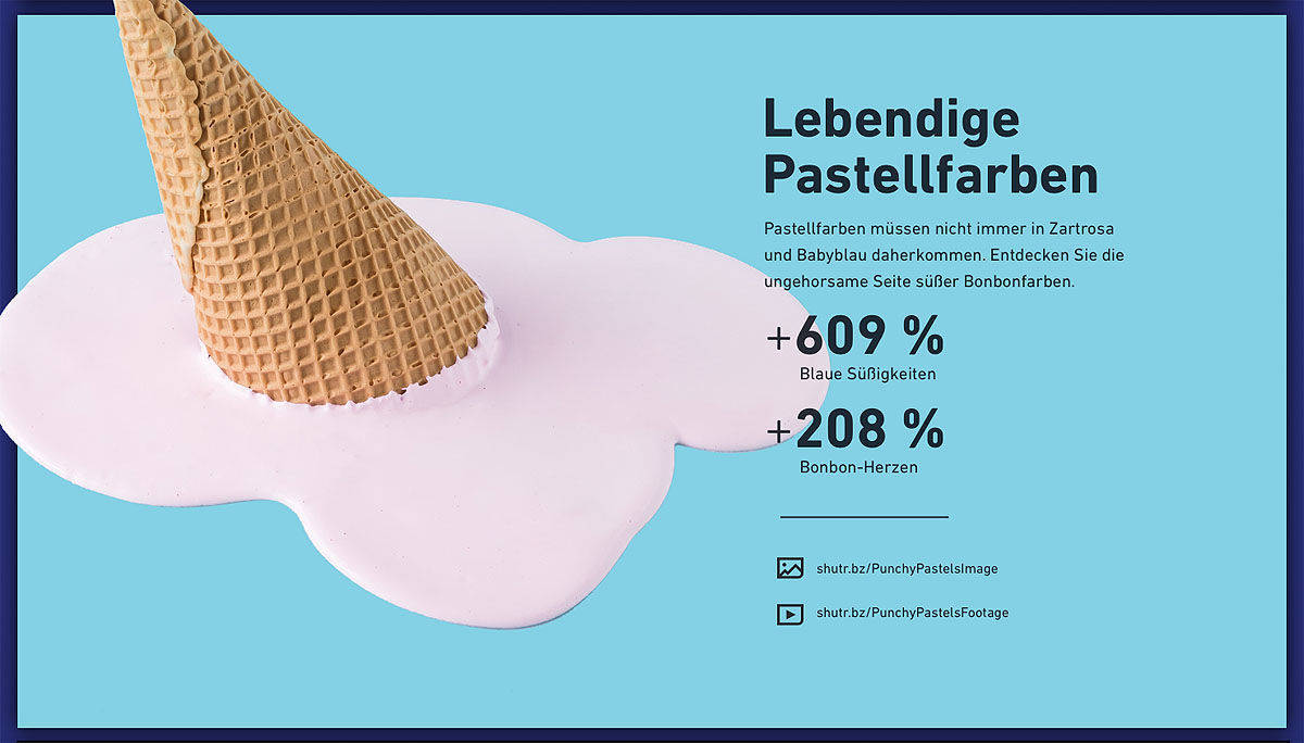 Infografik: Die wichtigsten Kreativtrends laut Shutterstock.