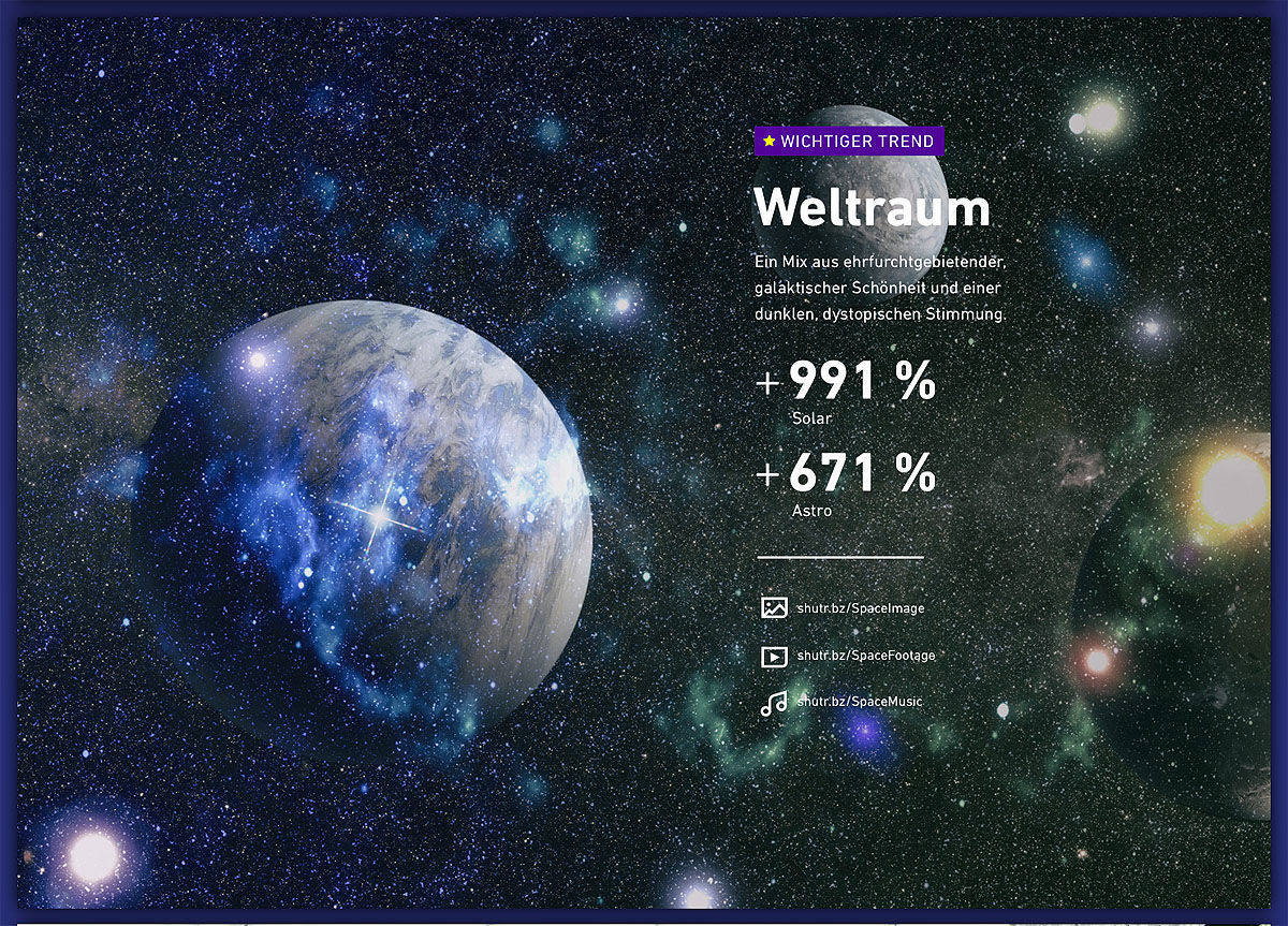 Infografik: Die 3 wichtigsten Kreativtrends laut Shutterstock.