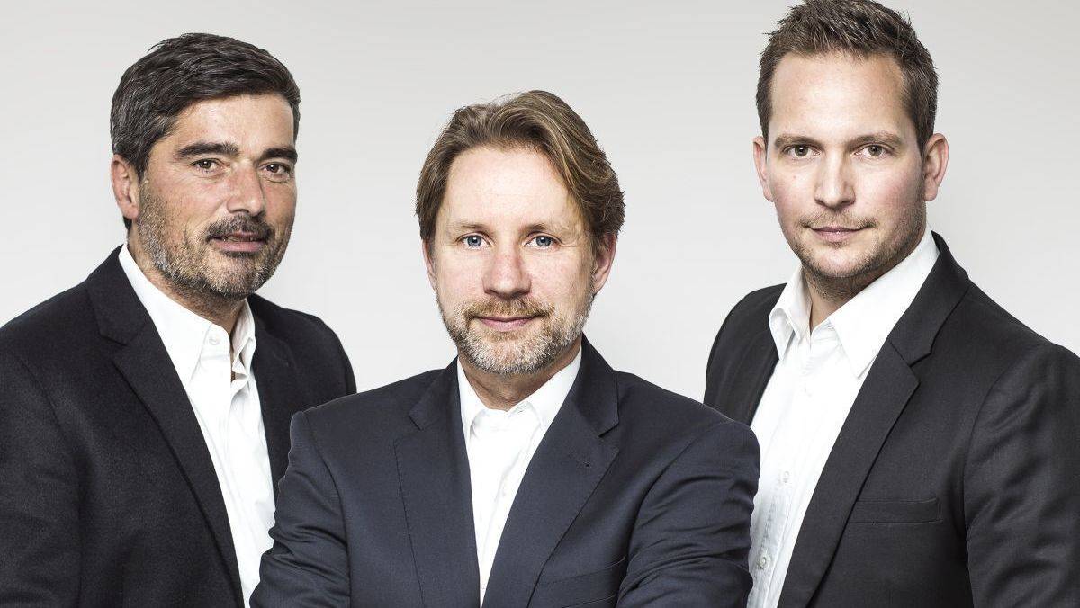 Detlef Arnold, Reinhard Crasemann und Lasse Matthiesen führen die Geschäfte von Saint Elmo's in Hamburg.
