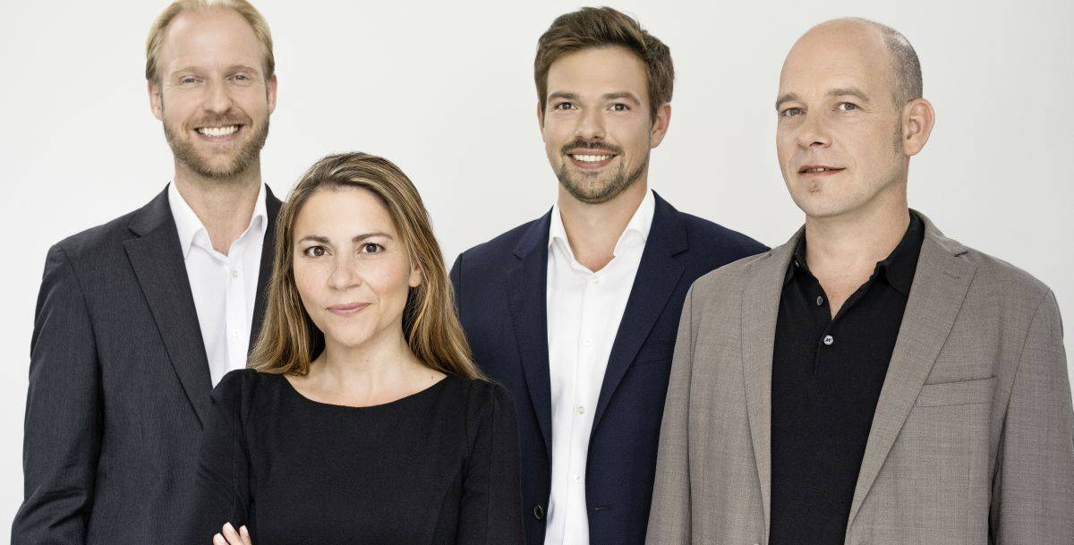 Wollen den Duopol-Markt bei den Mediaberatungen aufbrechen: Rouven und Demet Dankert, Ronny Becker und Oliver Wigge (v.l.).