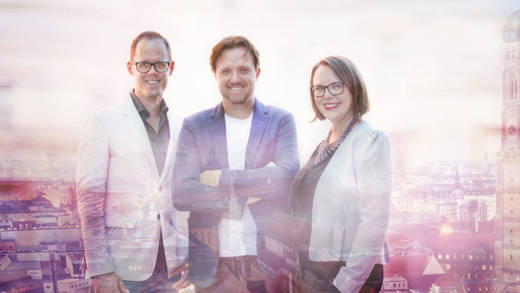 Die ehemalige Nayoki-Geschäftsführung Raphael Hahn, André Soulier und Christine Buckenmaier (von rechts).