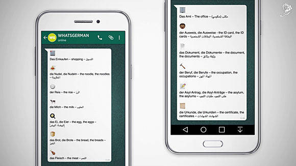 Mobiler Deutschkurs für Flüchtlinge: Mit der App "Whatsgerman" gewinnt Serviceplan Mobile-Gold. 