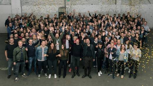 Agenturtag 2018: Ralf Heuel und Felix Fenz inmitten der Kolleg*innen.