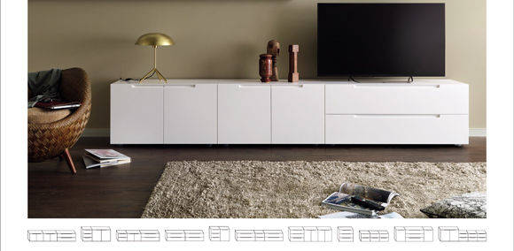 Das Sideboard "Mell:Time" von Interlübke passt sich jeder Lebenslage an (Anzeigen-Ausschnitt).