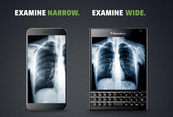 Auszug aus der Blackberry-Passport-Kampagne "Work Wide".