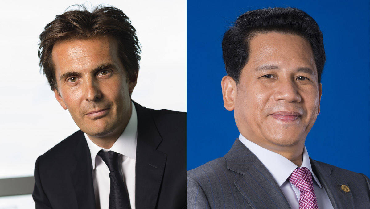 Havas-CEO Yannick Bolloré (l.) und GIMC-Chairman Chen Tianlong gründen ein Joint-Venture.