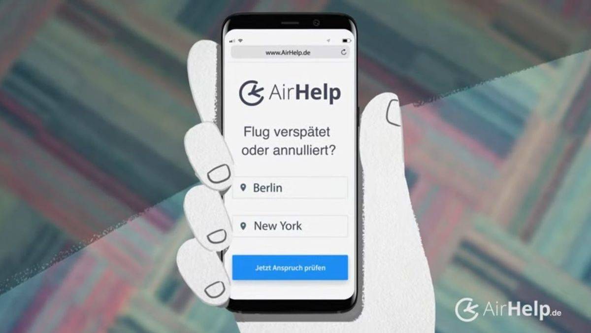 Fällt der Flug aus, hilft Airhelp bei der Einforderung von Entschädigungen. Eine Bewegtbildkampagne macht auf diesen Service aufmerksam.