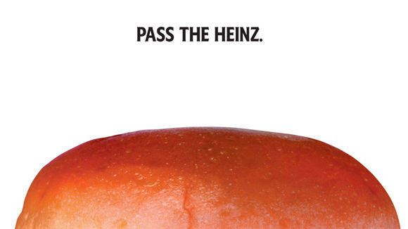 Heinz wirbt mit minimalistischem Slogan.