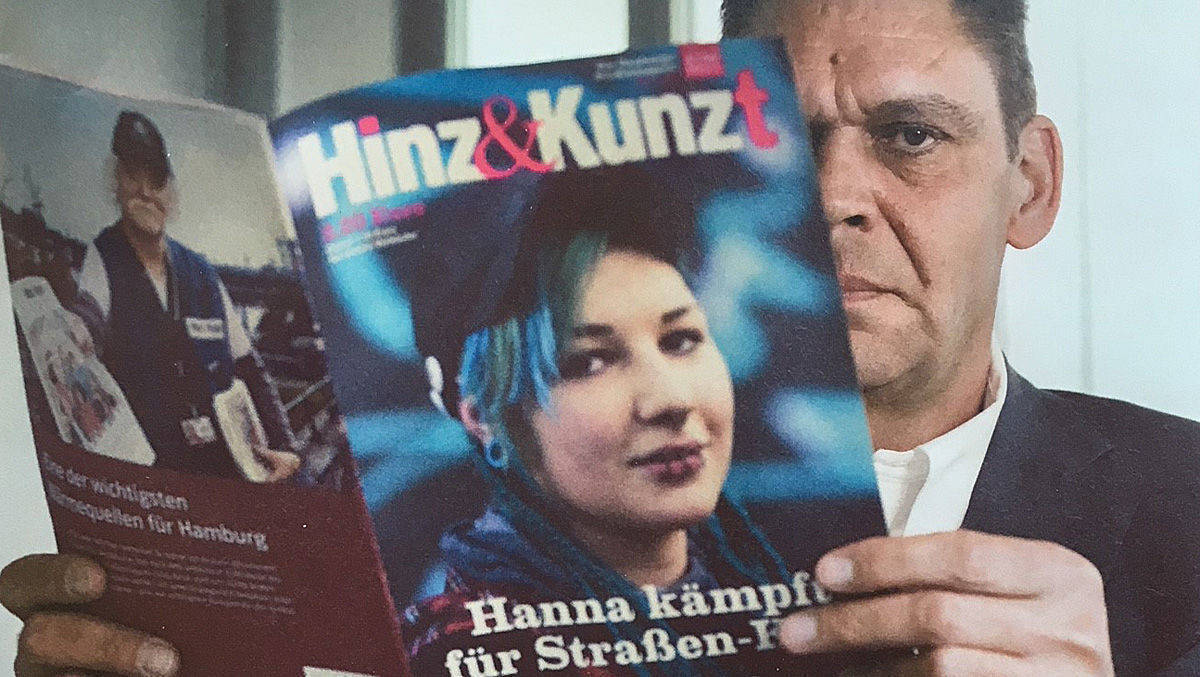 Detmar Karpinski als Testimonial: Hinz & Kunzt-Chef Jens Ade und Karpinski kennen sich aus gemeinsamen Scholz & Friends-Tagen.