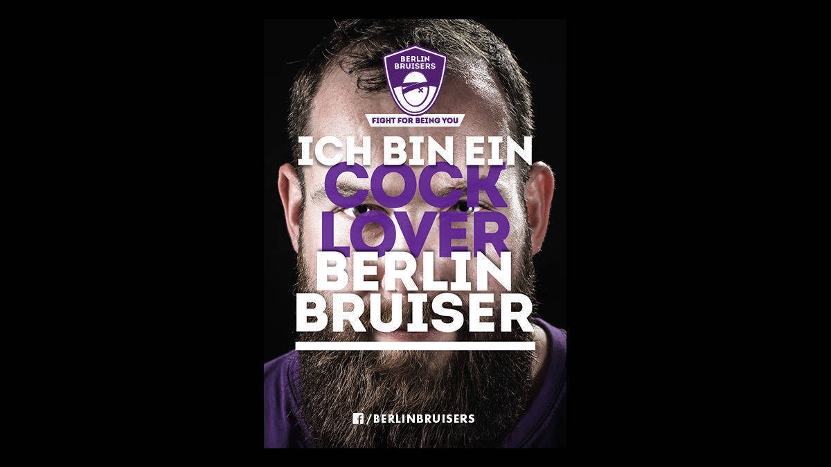 Die Spieler der Berlin Bruisers stehen mit ihrem Gesicht für ihre Überzeugung ein.