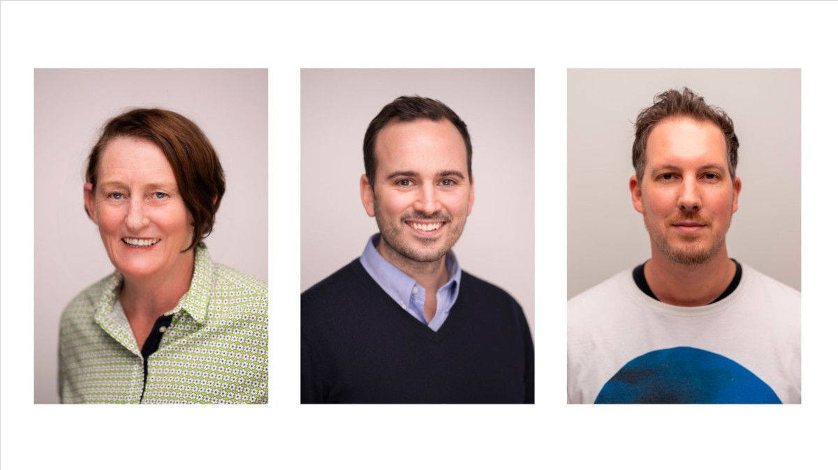 Das Proximity-Team: CEO Sue Nisbet, Managing Director Tim Holman und Executive Creative Director Tim Wettstein (v.l.).