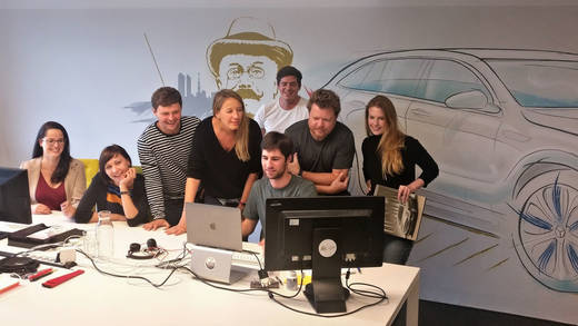 Justin Billingsley, (2.v. re.) und sein Team von Publicis Emil in Berlin