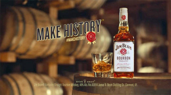 Jim Beam war zuletzt mit seinem globalen "Make History"-Auftritt präsent.