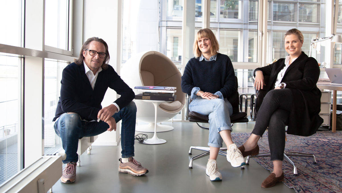 Kai Röffen, Anna-Maria Wegner und Ann-Katrin Rose (v.l.) bilden nun die Geschäftsführung von Thjnk Düsseldorf.