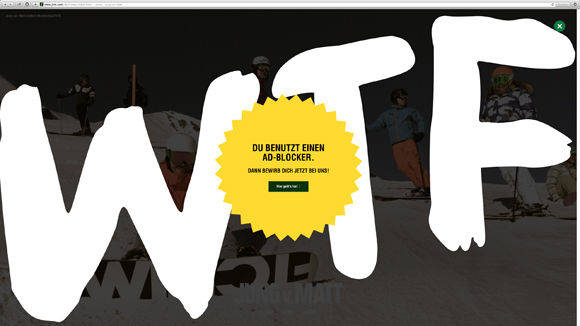Wer einen Adblocker nutzt, kriegt diese Recruiting-Kampagne von Jung von Matt zu sehen.