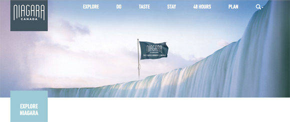 Mit frischer Webseite trommelt McCann für die Niagarafälle.