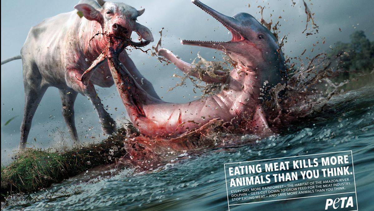 Für die Tierrechts-Organisation Peta hat Fischer-Appelt diese preisgekrönte Plakatkampagne entwickelt.