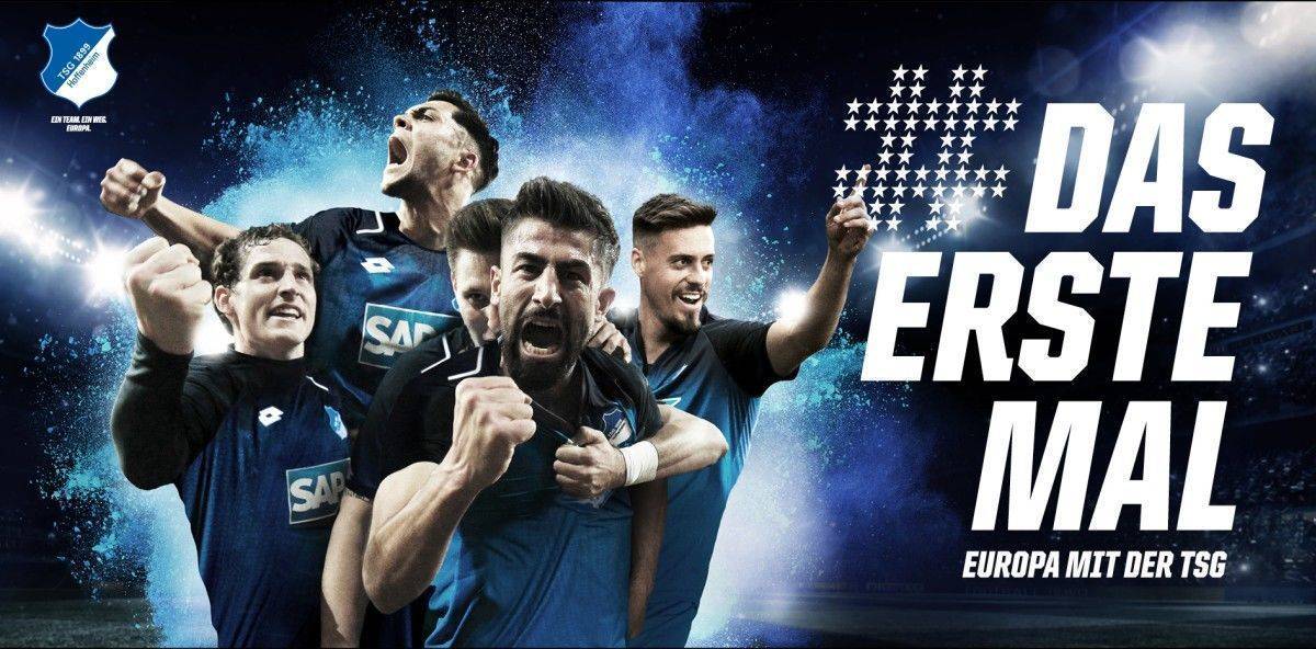 Keyvisual der Europa-Kommunikation für den TSG Hoffenheim