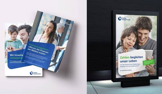 So sieht das neue Corporate Design in der Anwendung aus.