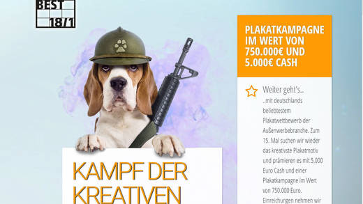 Nach einem Jahr Pause findet 2018 der Plakatwettbewerb Best 18/1 wieder statt.