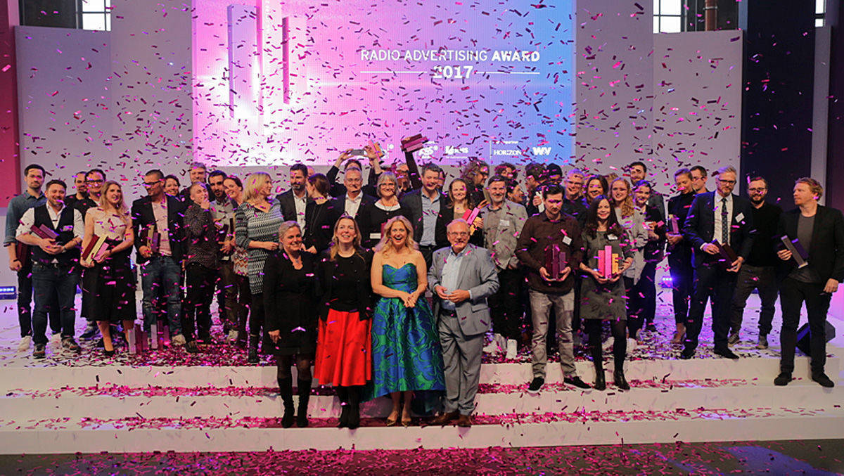 Die Gewinner nebst Jury des Radio Advertising Awards 2017.