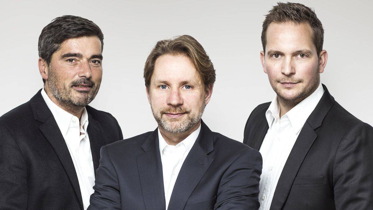 Detlef Arnold, Reinhard Crasemann und Lasse Matthiesen (v.l.) führen die Geschäfte von Saint Elmo's in Hamburg.