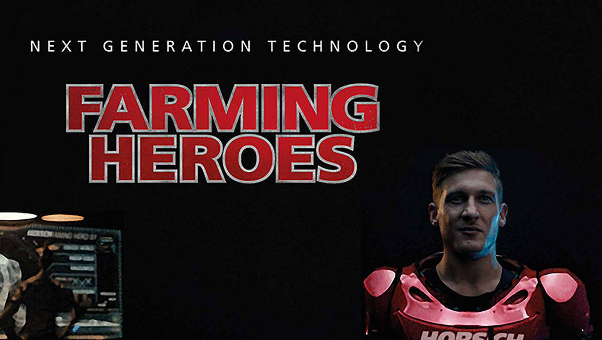 Im Farming-Heroes-Anzug von Horsch sieht jeder Bauer aus wie Iron Man.