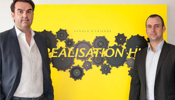 S&F-COO Sven Jarck (l.) mit Dennis Paul, der den Realisation Hub führen wird.