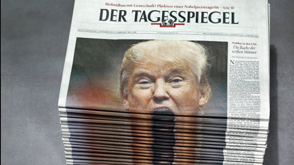 Trump-Motiv aus der "Tagesspiegel"-Kampagne von Scholz & Friends