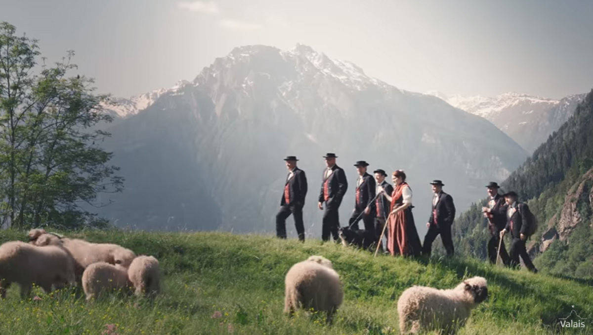 "Ma chérie" in der Jodelversion wirbt für das Wallis.