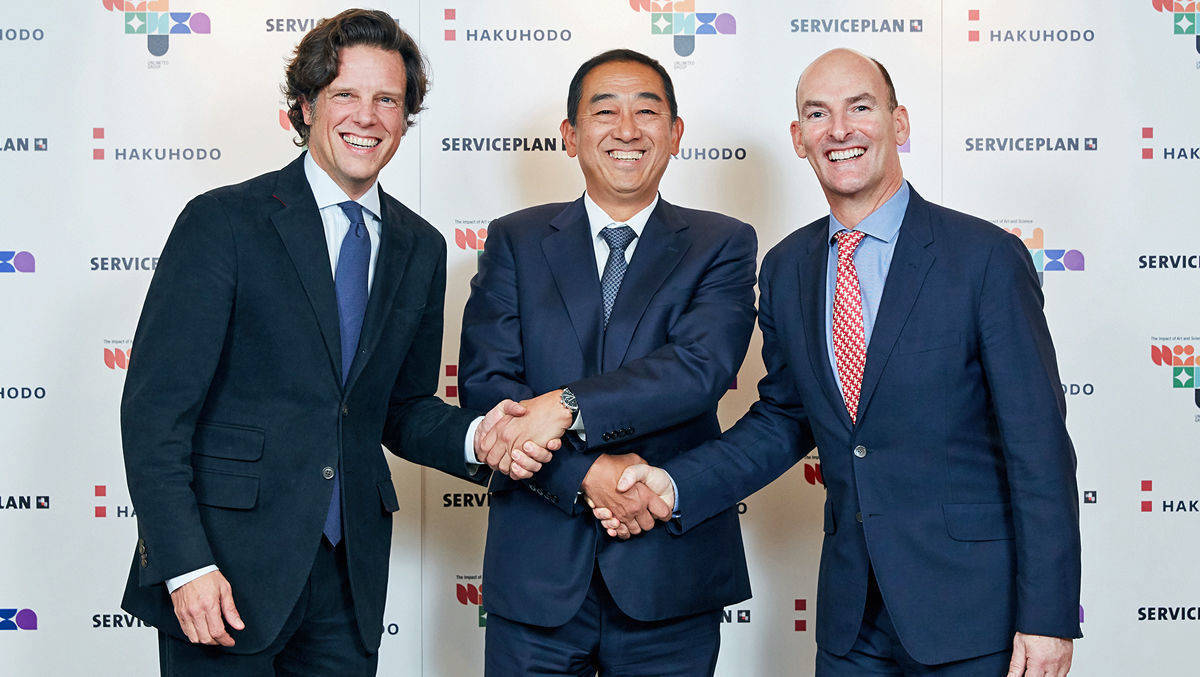 Florian Haller (Serviceplan) (v.l.), Masayuki Mizushima (Hakuhodo) und Tim Bonnet (Unlimited Group).