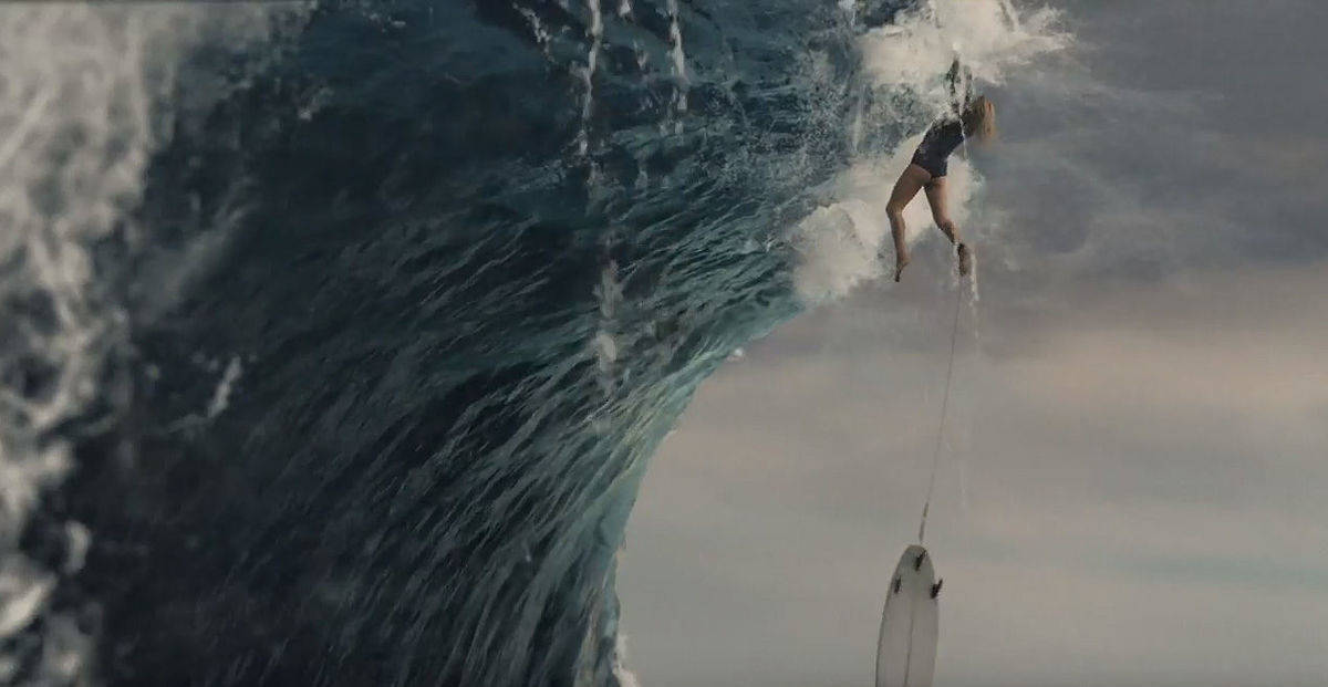 Spot "Wave" von No 7: Der Kampf gegen eine berghohe Welle - als Kletterdrama