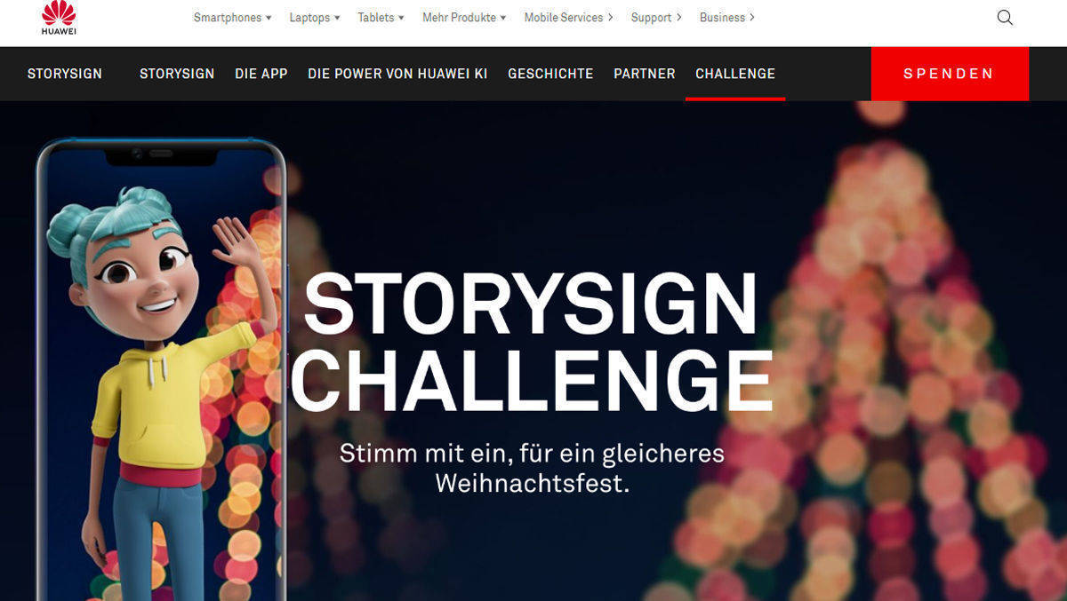 Jung von Matt und Huawei laden ein zur "Storysign"-Challenge.