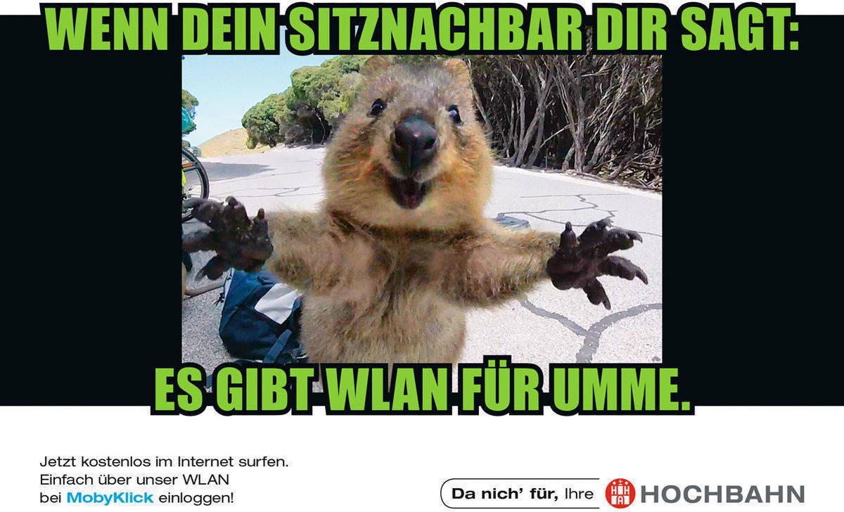 Motiv aus der neuen Hochbahn-Kampagne von Philipp und Keuntje.