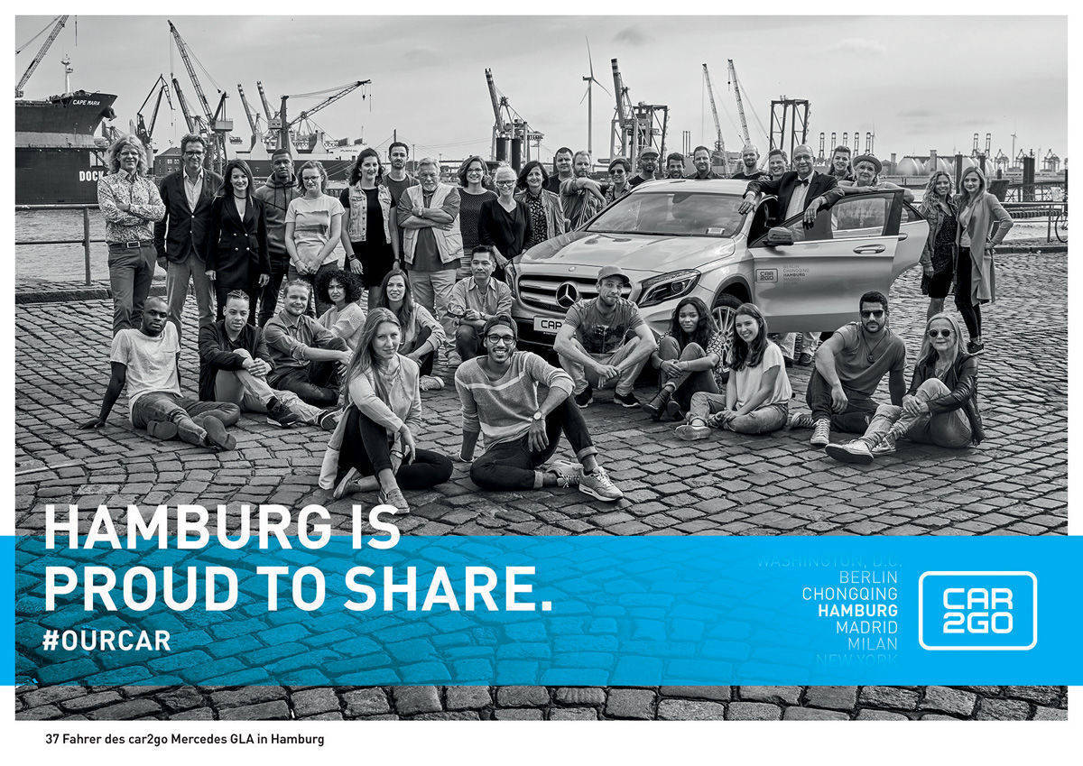Car2go-Treffen in Hamburg: Die Kampagne stammt von Scholz & Friends.