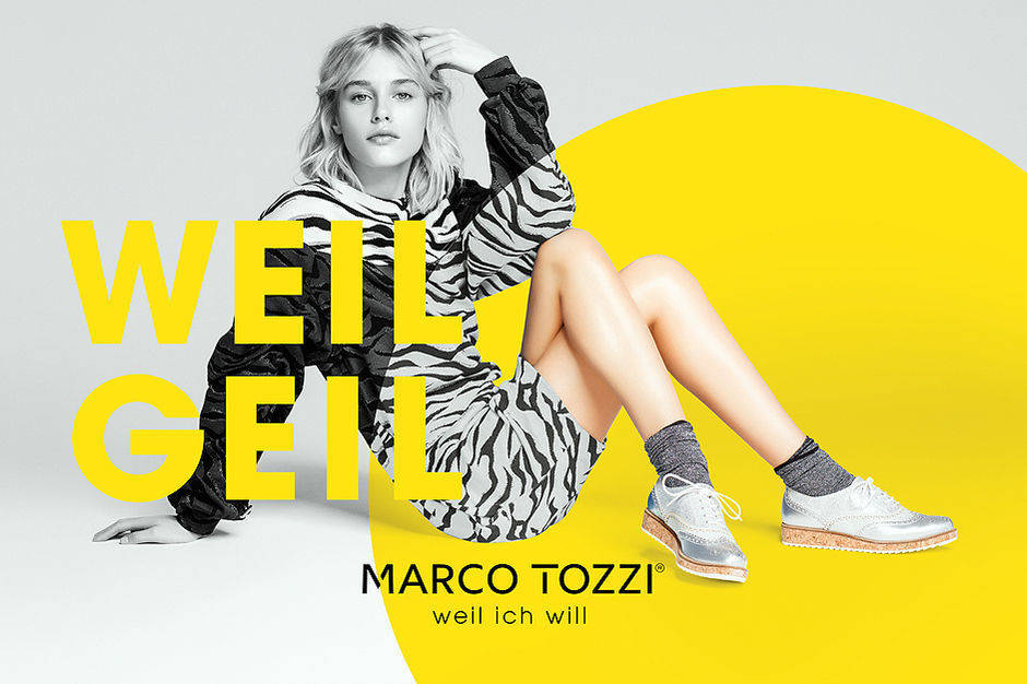 Die erste Kampagne für Marco Tozzi im deutschen Markt startet am 20. März.