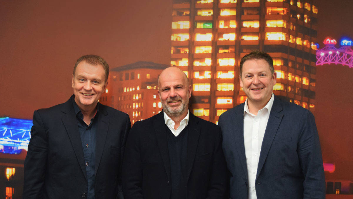 v.l. Talon-CEO Barry Cupples, Winfried Karst und Adrian Skelton (geschäftsführender Partner)