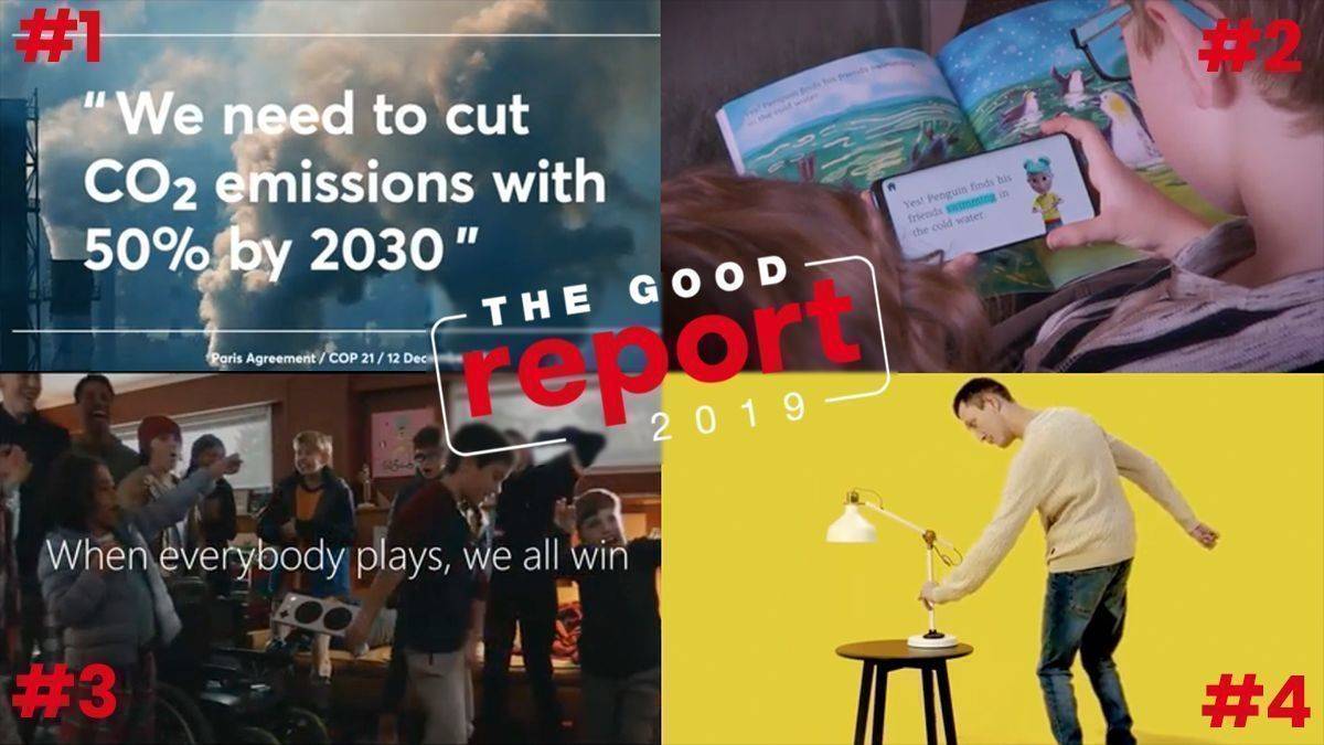 "The Good Report 2019": Hier sind die besten vier Kampagnen abgebildet.