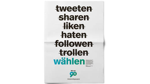 Eines der Motive der Aktion "Mit mir 90 Prozent"