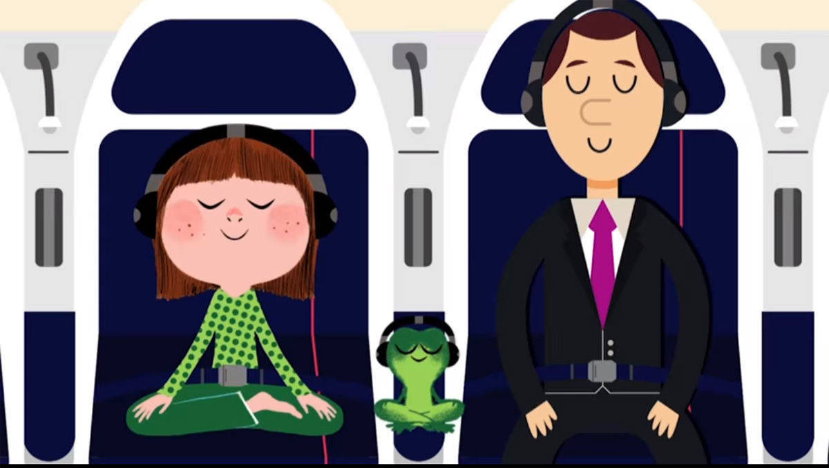 Air France bietet mittlerweile Meditation als Bestandteil des Unterhaltungsangebots an Bord der Flieger an.