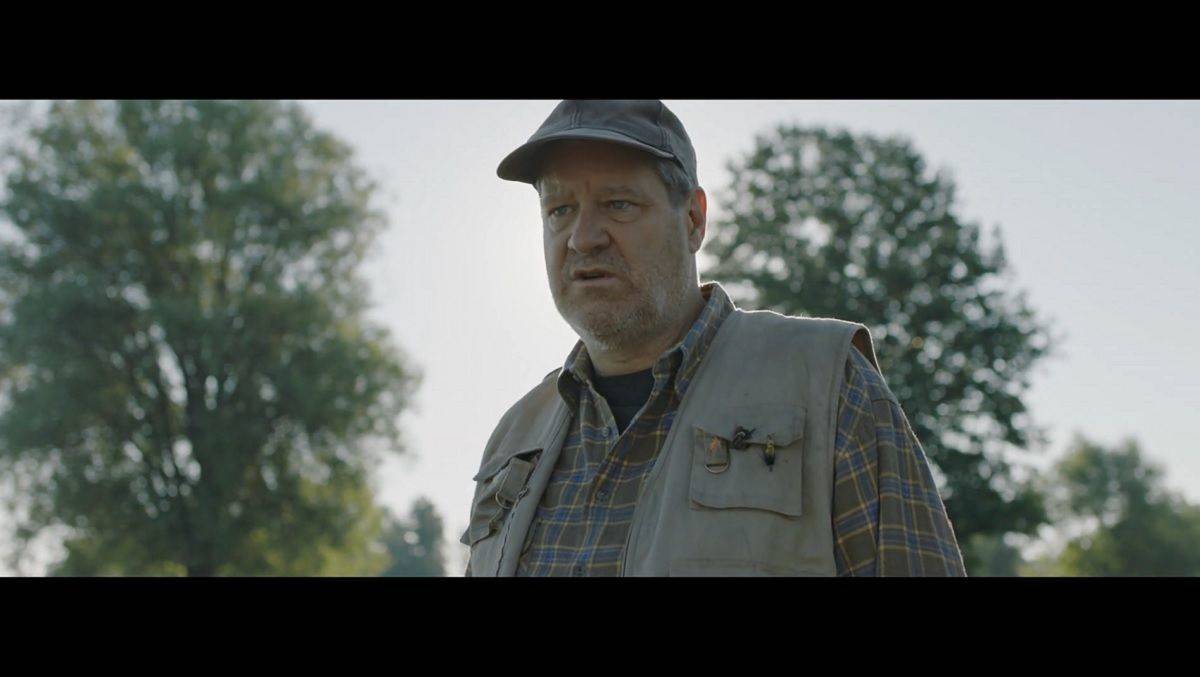 Der verdutzte Angler aus dem Schöpfungsfilm.