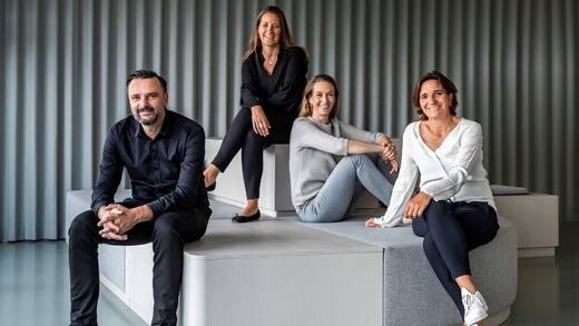 Florentin Hock, Monika Trax, Head of Business Development bei Utopia, Kim Alexandra Notz und Dr. Meike Gebhard (v.l.)