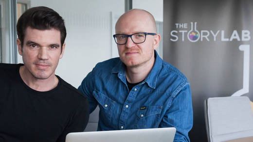 Daniel Pannrucker und Clas Jelinek von der Dentsu-Aegis-Tochter The Story Lab.
