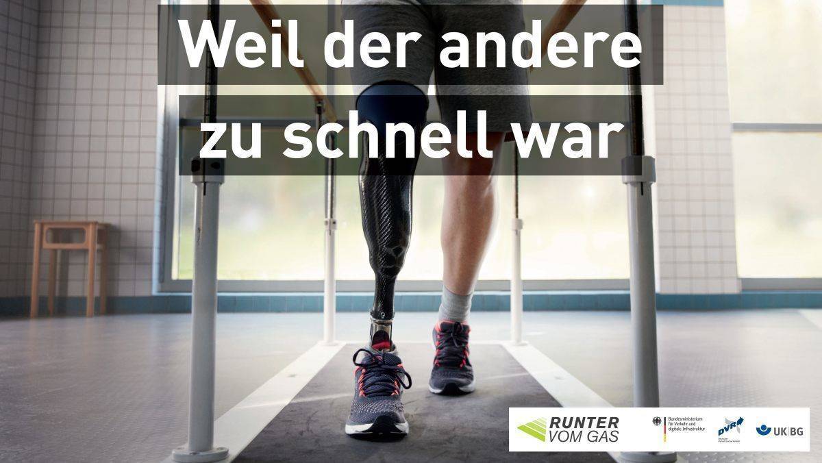 Die Kampagne "Runter vom Gas" regt zum Nachdenken an.