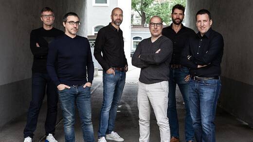 Von links nach rechts: Peter Schneider, Stefan Bothner, Sebastian Wernhöfer, Constantin Kammerer, Lars Ax, Patrick Scherr.