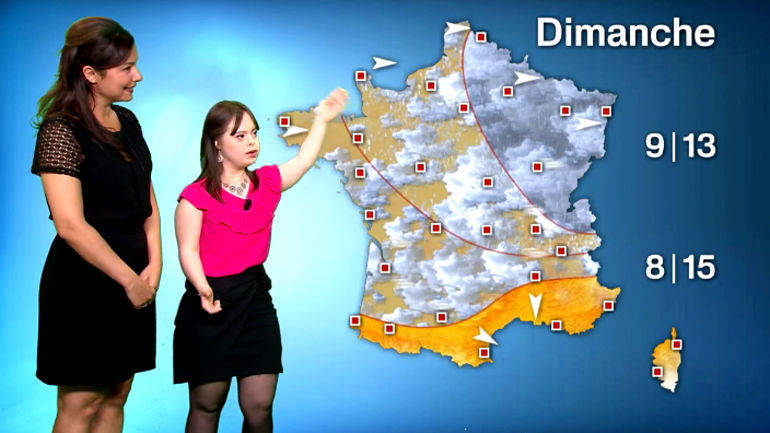 Mélanie Ségard durfte im französischen Fernsehsender France 2 den Wetterbericht präsentieren.