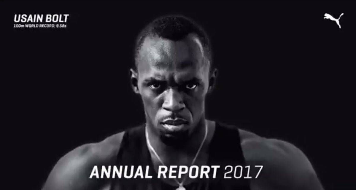 9.58 Sekunden lang ist der Geschäftsbericht in der Online-Filmversion. Genau so lang brauchte Usain Bolt 2009 für seinen 100-Meter-Weltrekord.
