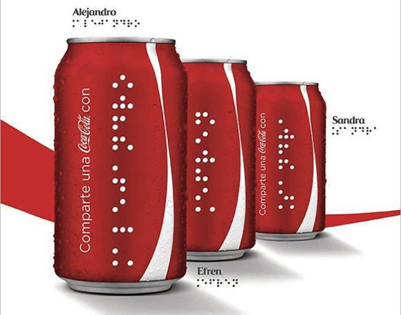 Coke-Dose mit Brailleschrift: In den USA sorgt die Aktion für großes Aufsehen.