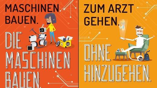 Mit unterhaltsamen Motiven von Zum goldenen Hirschen zeigt Baden-Württemberg die Vorteile der Digitalisierung auf.
