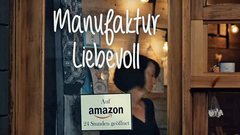Amazon wirbt mit dem ersten Storefront der Woche bundesweit im Fernsehen.